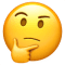 Emoji with a thinking face